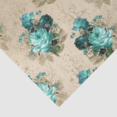 Shabby Floral Aqua Series Design 3 Tissuepapier (Detail)