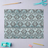 Shabby Floral Aqua Series Design 4 Tissuepapier (Craft)