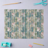 Shabby Floral Aqua Series Design 6 Tissuepapier (Craft)