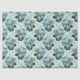 Shabby Floral Aqua Series Design 7 Tissuepapier