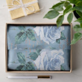 Shabby Floral Blue Series Design 1 Tissuepapier (Geschenk)