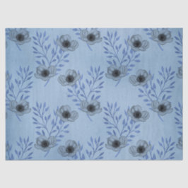 Shabby Floral Blue Series Design 3 Tissuepapier