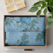 Shabby Floral Blue Series Design 5 Tissuepapier (Geschenk)
