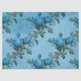 Shabby Floral Blue Series Design 5 Tissuepapier