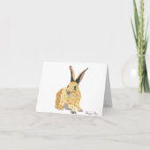 Shabby Floral Bunny Personalized Notecard Notitiekaartje (Achterkant)