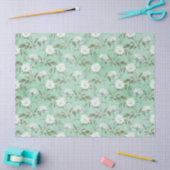 Shabby Floral Mint Series Design 14 Tissuepapier (Craft)