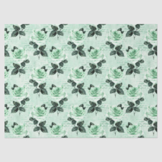 Shabby Floral Mint Series Design 6 Tissuepapier