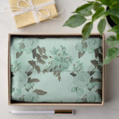 Shabby Floral Mint Series Design 8 Tissuepapier (Geschenk)