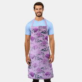 Shabby Floral Paars Series Design 2 Schort (Gedragen)