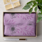 Shabby Floral Paars Series Design 4 Tissuepapier (Geschenk)