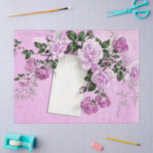 Shabby Floral Paars Series Design 6 Tissuepapier (Craft)