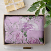Shabby Floral Paars Series Design 6 Tissuepapier (Geschenk)
