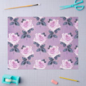 Shabby Floral Paarse reeks Design 3 Tissuepapier (Craft)