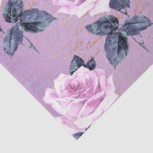 Shabby Floral Paarse reeks Design 3 Tissuepapier (Detail)
