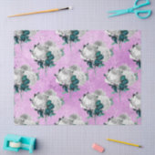 Shabby Floral Paarse reeks Design 8 Tissuepapier (Craft)