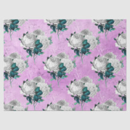 Shabby Floral Paarse reeks Design 8 Tissuepapier