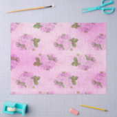 Shabby Floral Paarse reeks Design 9 Tissuepapier (Craft)