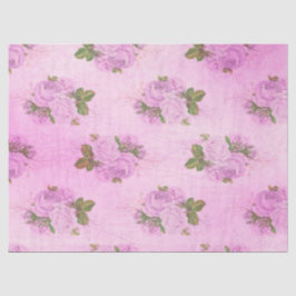Shabby Floral Paarse reeks Design 9 Tissuepapier