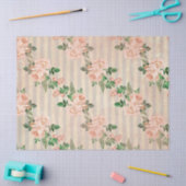 Shabby Floral Peach Series Design 1 Tissuepapier (Craft)
