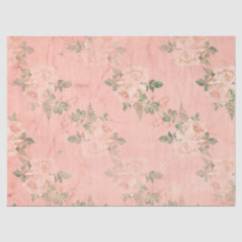Shabby Floral Peach Series Design 3 Tissuepapier