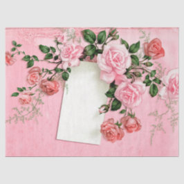 Shabby Floral Pink Series Design 10 Tissuepapier