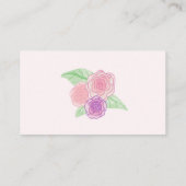 Shabby Floral Roos Baby shower Diaper Raffle Informatiekaartje (Achterkant)