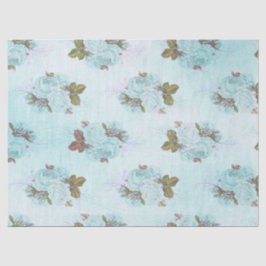 Shabby Floral Turquoise Series Design 10 Tissuepapier