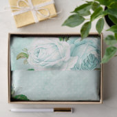 Shabby Floral Turquoise Series Design 11 Tissuepapier (Geschenk)
