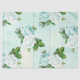 Shabby Floral Turquoise Series Design 11 Tissuepapier