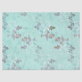 Shabby Floral Turquoise Series Design 5 Tissuepapier