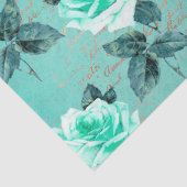 Shabby Floral Turquoise Series Design 9 Tissuepapier (Detail)