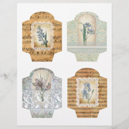 Shabby Flower & Lace Scrapbook Pockets