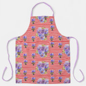 Shabby Flower Red Pansy floral Kitchen Schort (Voorkant)
