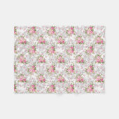 Shabby Flowers Fleece Deken (Voorkant (Horizontaal))