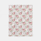 Shabby Flowers Fleece Deken (Voorkant)