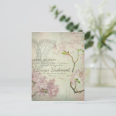  Shabby Flowers French Script Chic Corset Briefkaart (Staand voorkant)