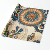 Shabby Flowers multicolors Cadeaupapier (Uitgerold)