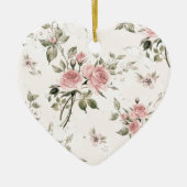 Shabby, franse chic, , floral, rustic, keramisch ornament (Voorkant)