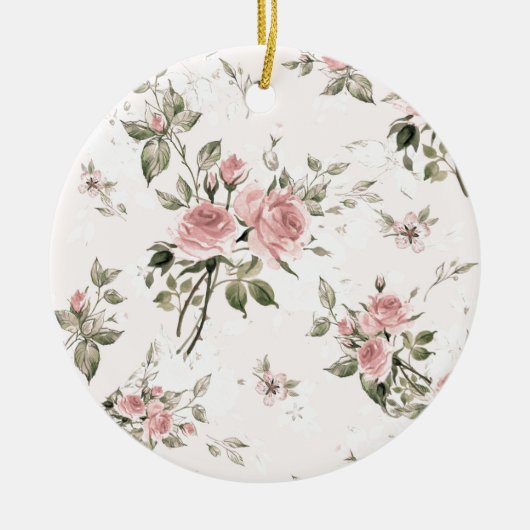 Shabby, franse chic, , floral, rustic, keramisch ornament (Voorkant)