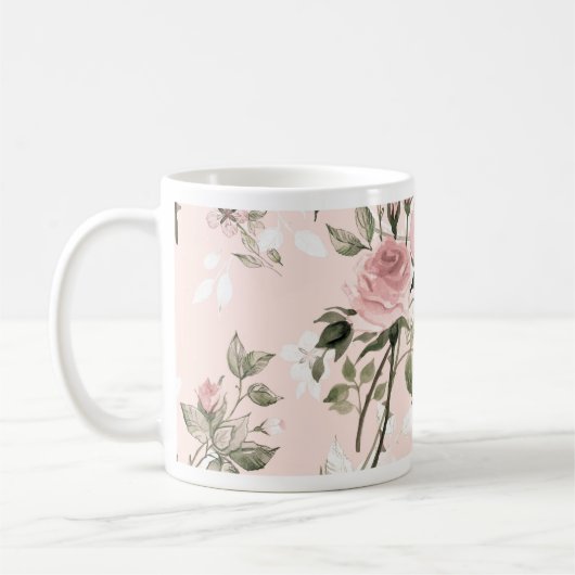 Shabby, franse chic, , floral, rustic, koffiemok (Links)