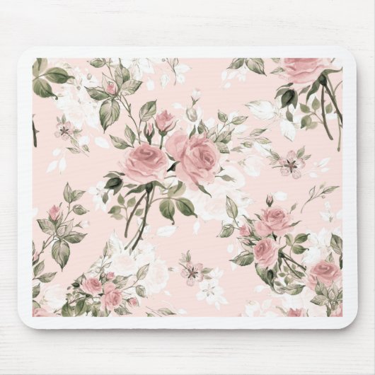 Shabby, franse chic, , floral, rustic, muismat (Voorkant)