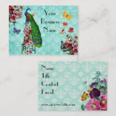 Shabby French Peacock Visitekaartje (Voorkant / Achterkant)
