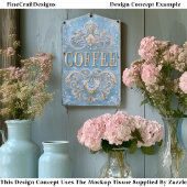 Shabby French Style Coffee Cafe Sign EY6 Decoupage Tissuepapier