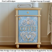 Shabby French Style Coffee Cafe Sign EY6 Decoupage Tissuepapier