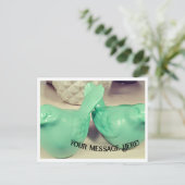 Shabby  Green Birds Tweets IRL Briefkaart (Staand voorkant)