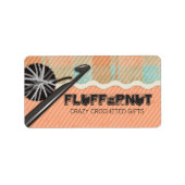 Shabby-haakhaakwerk aan het stuk garen etiket (Voorkant)