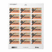 Shabby-haakhaakwerk aan het stuk garen etiket (Full Sheet)