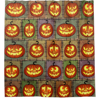 Shabby Halloween, achtergrond. Douchegordijn