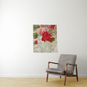 Shabby  ivoor roze rode spoelkolf wandkleed (In situ)