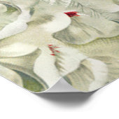 Shabby  ivoor roze rood spoeltje poster (Hoek)